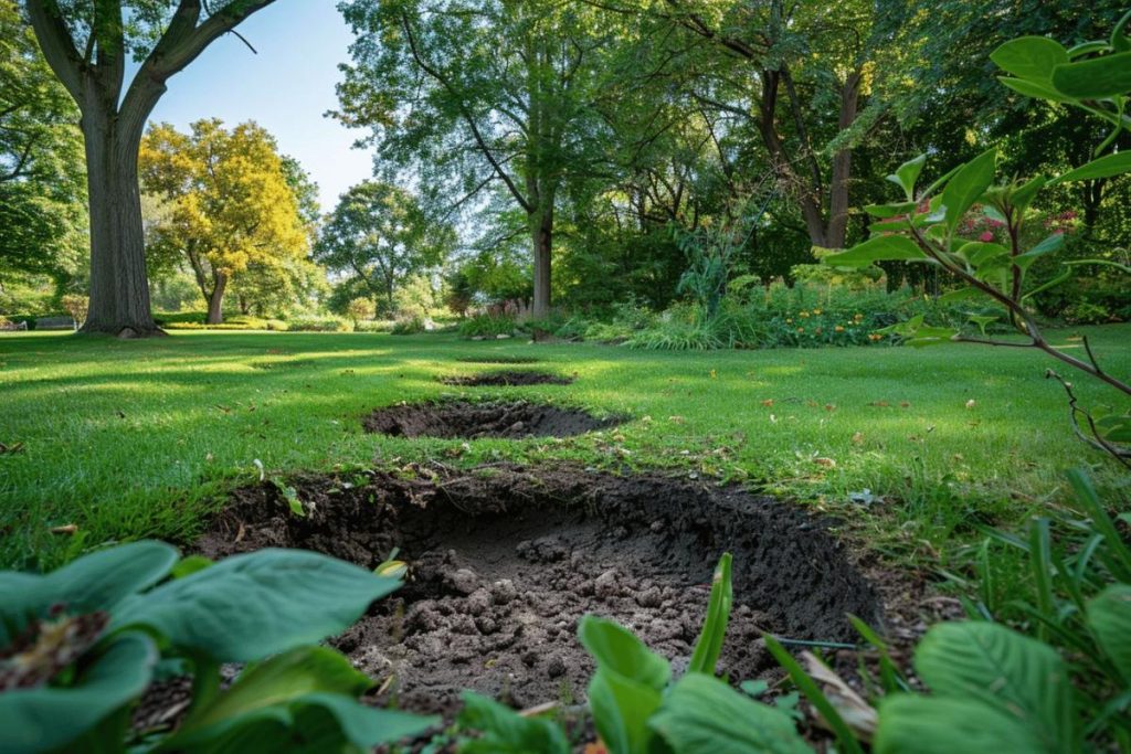 Pourquoi des trous sans monticule apparaissent dans votre jardin : causes et solutions