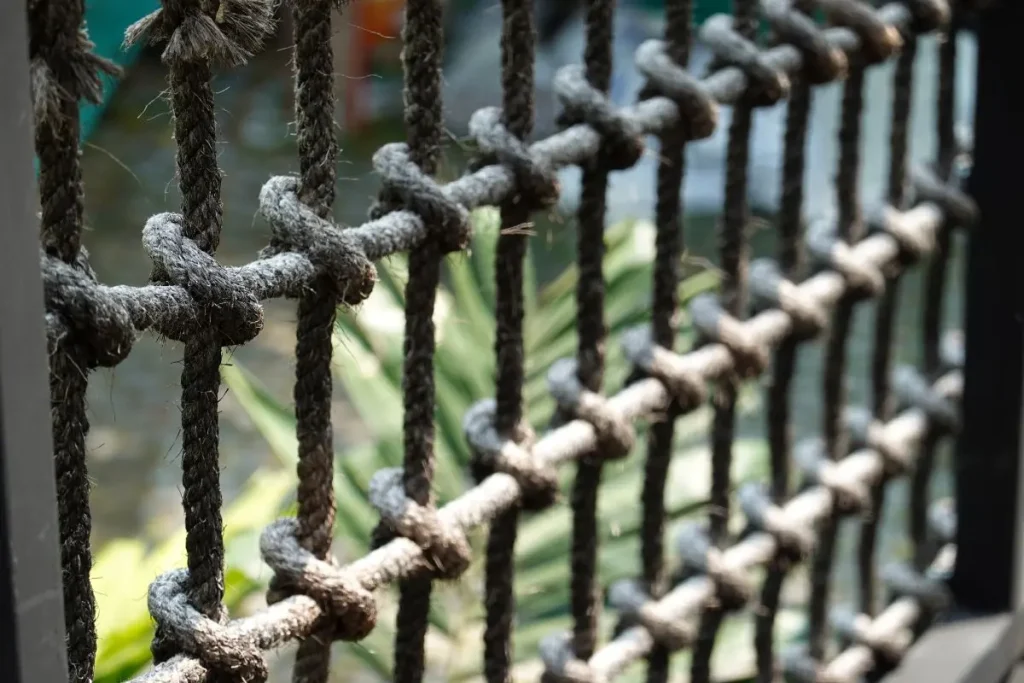 Rampe escalier corde